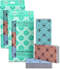 Skura Style x Eva Mendes Smart Kitchen Dish Sponges (Bulk 6 Pack) | Odor Free Non-Scratch Scrub Pad | Household Scrubber for Sink, Counters, Surfaces, Pots, Pans, Dishwashing | Color-Fade Change