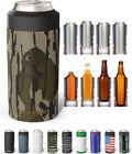 Frost Buddy Universal Can Cooler - Fits all - Stainless Steel Can Cooler for 12 oz & 16 oz Regular or Slim Cans & Bottles - Stainless Steel (Mossy Oak Bottomland)