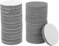 HARFINGTON 24pcs Scrubber Scouring Pads 800 Grits 3 Inch Drill Power Brush Hoop and Loop Surface Conditioning Disc Drill Scuffing Disc Scrub Pads for Home Kitchen Cleaning, Gray