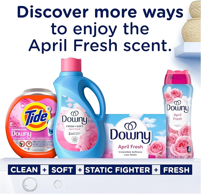 Downy Fabric Softener Liquid, April Fresh Scent, 111 fl oz, 150 Loads