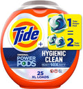 Tide Hygienic Clean Power PODS Laundry Detergent Pacs, Original Scent, 25 Count, Removes Visible and Invisible Dirt