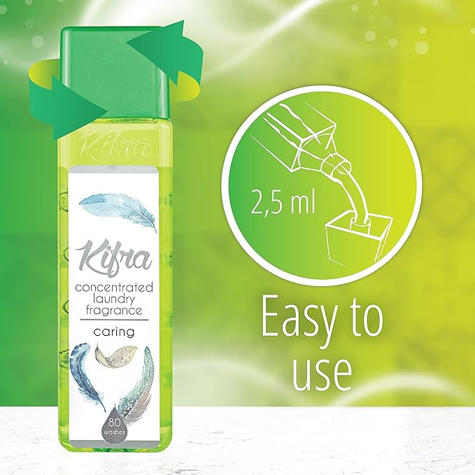 KIFRA CARING Concentrated Laundry Fragrance 6.76 Fl Oz 200ml 80 Washing Cycles