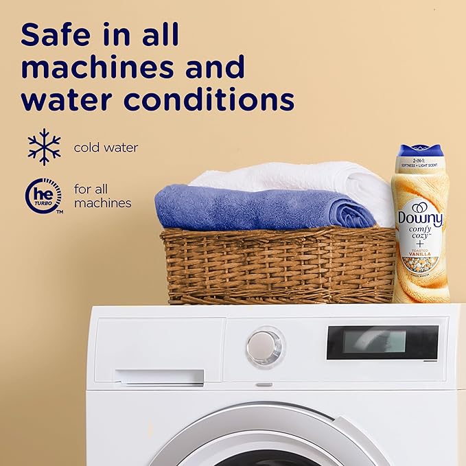 Downy Blends In-Wash Laundry Scent Booster Beads, Toasted Vanilla Scent, 25.6 OZ, Fabric Sottener Beads and Freshness