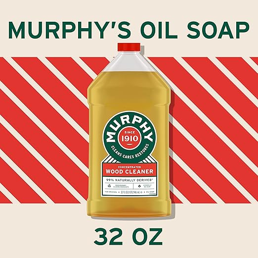 Murphy Oil Soap Concentrated Formula, Wood Cleaner, No-Rinse Floor Cleaner, Citronella Oil Scent, 32 fl oz Bottle (3 Pack)