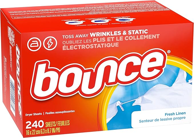 Bounce Fabric Softener Sheets, Fresh Linen Scent, 240 Count