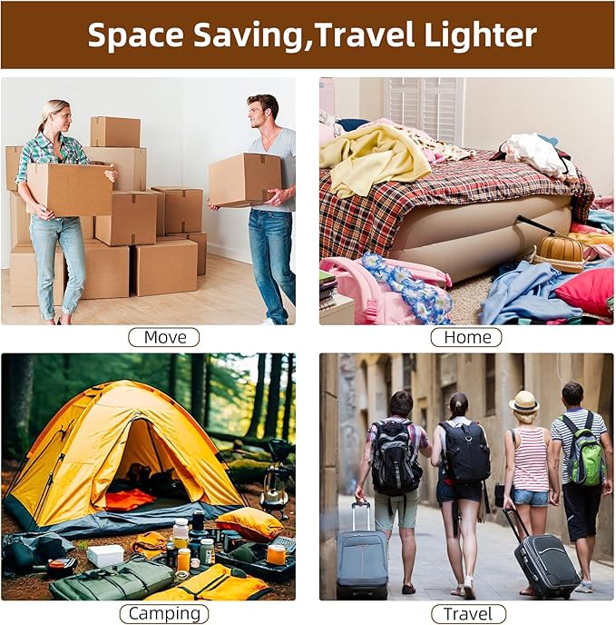 18 Pack Travel Vacuum Bags for Clothing with Electric Pump,Vacuum Travel Bags,Compression Packing Cubes for Luggage,Carry-on Space Saver Storage Bags for Cruise