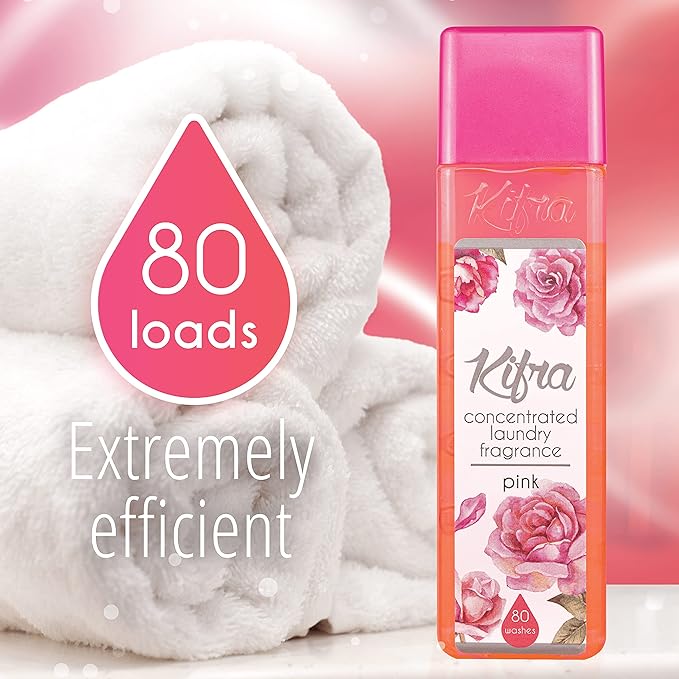 KIFRA PINK Concentrated Laundry Fragrance 6.76 Fl Oz 200ml 80 Washing Cycles