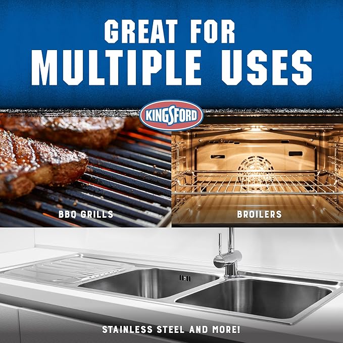 Kingsford Heavy Duty Foaming Grill Cleaner Spray, BBQ Degreaser for Charcoal & Gas Grills, Cuts Grease, Burnt-On Food & Grime, Easy Spray-On Foam for Grill Grates & Surfaces, Aerosol, 14.5 Oz - 6 Pack