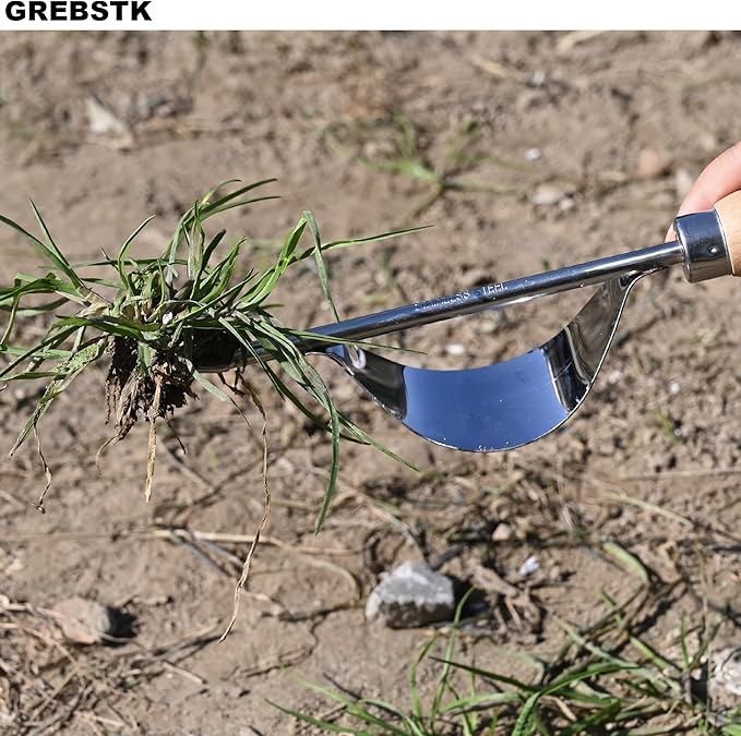 GREBSTK Garden Manual Weeding Tools Stainless Steel Beech Handle Shovel for Weeding, Cultivating, Transplanting, Digging