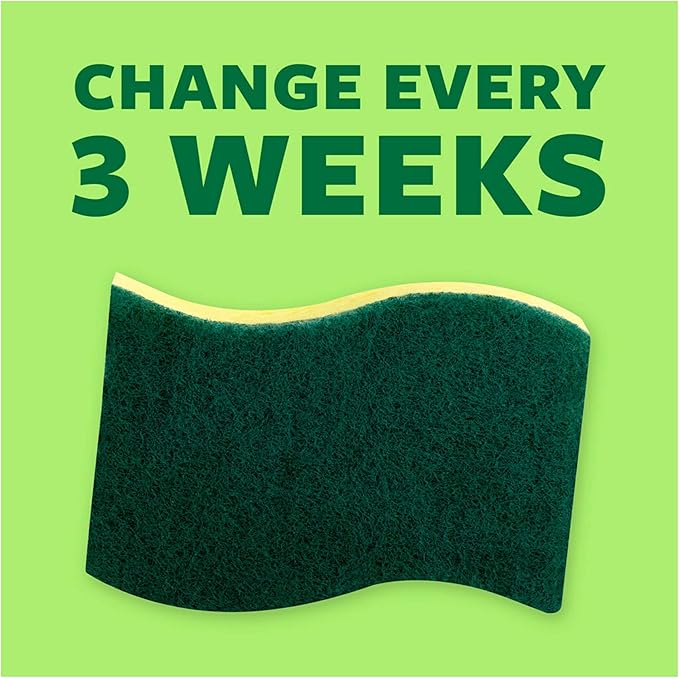Scotch-Brite Heavy Duty Scrub Sponges, Sponges for Cleaning Kitchen and Household, Heavy Duty Sponges Safe for Non-Coated Cookware, 36 Scrubbing Sponges