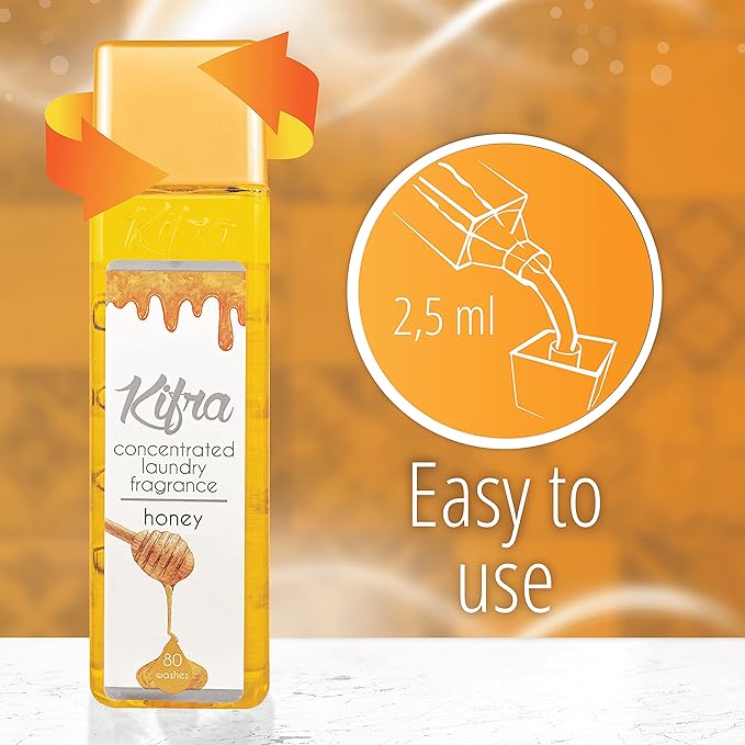 KIFRA HONEY Concentrated Laundry Fragrance 6.76 Fl Oz 200ml 80 Washing Cycles