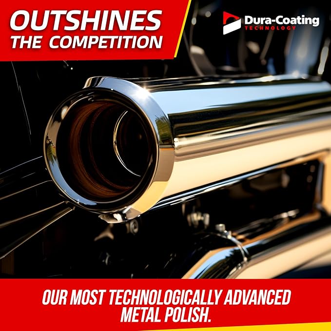 DURA-COATING TECHNOLOGY, Blue Premium Metal Polish - Perfect Brightener and Scratch Remover for Aluminum Wheels, Diamond Plate, Stainless Steel, Copper, Brass, & Nickel (32 Ounce Bottle)