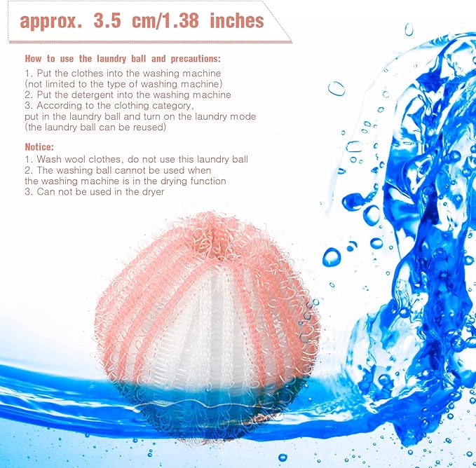 Blulu 12 Pieces Pet Hair Remover for Laundry Dryer Balls Reusable Washing Machine Hair Catcher Pet Dog Cat Catcher Lint Remover (Pink Set)
