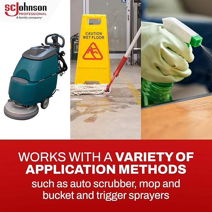 SC Johnson Professional Heavy Duty Neutral pH Floor and Surface Cleaner, Floor Cleaner Concentrate, 32 fl. oz. Bottle, Case of 6, for Professional Use Only