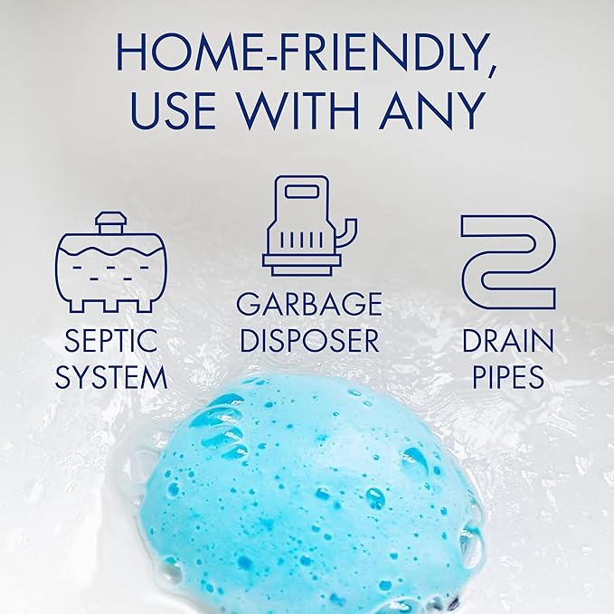 Glisten Garbage Disposer Foaming Cleaner, Lemon Scent, 2-Pack (8 Uses)