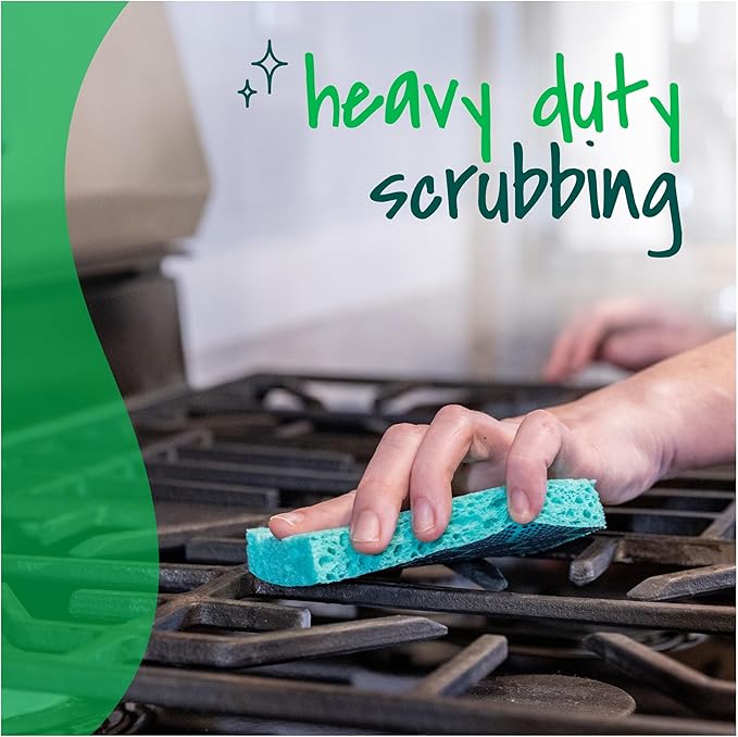 Scotch-Brite Odor Resist Heavy Duty Scrub Sponge, Dishwasher-Safe Kitchen sponges for Serious Scrubbing, Multipurpose Dish Sponge for Stuck-On Messes, 3 Scrubbing Sponges
