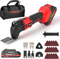 TEENO 20V Cordless Oscillating Tool with Battery, Oscillating Multi Tool with 6 Variable Speeds, Quick-Lock Change System, 4° Oscillation Angle, 26PCS Multitool Blades & Carrying Bag for DIY Projects