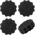 3 Pcs Dual Sided Scrub Sponge Multi Functional Cute Temperature Sensitive Non Scratch Dish Sponge for Washing Dishes Kitchen Bathroom(Flower,Black)
