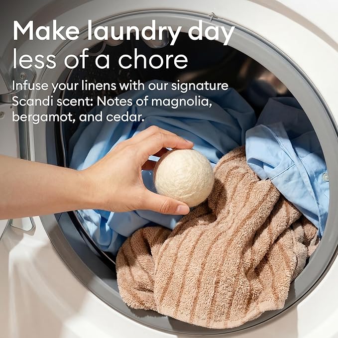 Vove Natural Hemp Dryer Balls - 4 Pack, 5X More Absorbent Than Wool - Cuts Drying Time up to 35%, Natural Fabric Softener, Reduces Wrinkles and Static, Reusable, Hypoallergenic, Eco Friendly