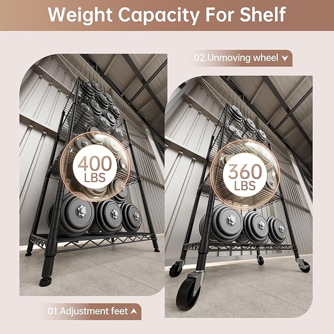 SINGAYE 4 Shelf Storage Wire Shelves Closet Bathroom Organizers Metal Pantry Kitchen Garage Shelving Unit Laundry Room Organization Home Narrow Rack Net Basket with Wheels Black