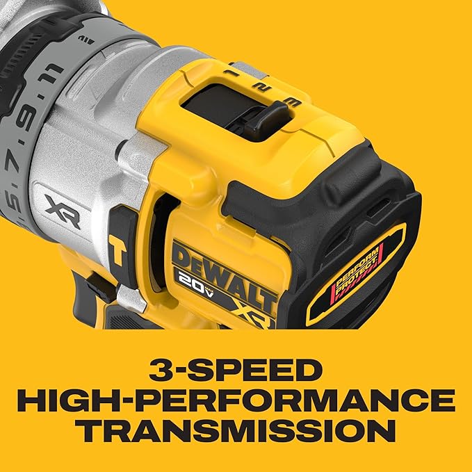 DEWALT 20V MAX XR 1/2 Inch Cordless Hammer Drill Kit with 8AH Battery and Charger (DCD1007WW1)