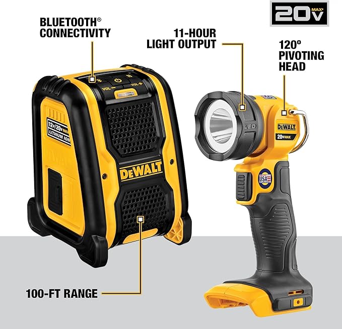 DEWALT 20V MAX Power Tool Combo Kit, 10 Tool Cordless Power Tool Set, 2 Batteries, Charger and 2 Bags Included, Dewalt Brushless Combo Kit (DCK1021D2)