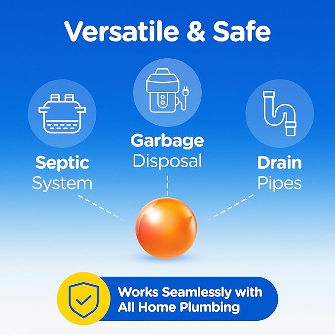 Compac Home Plink Garbage Disposal Cleaner and Deodorizer 60ct VALUE PACK - Orange