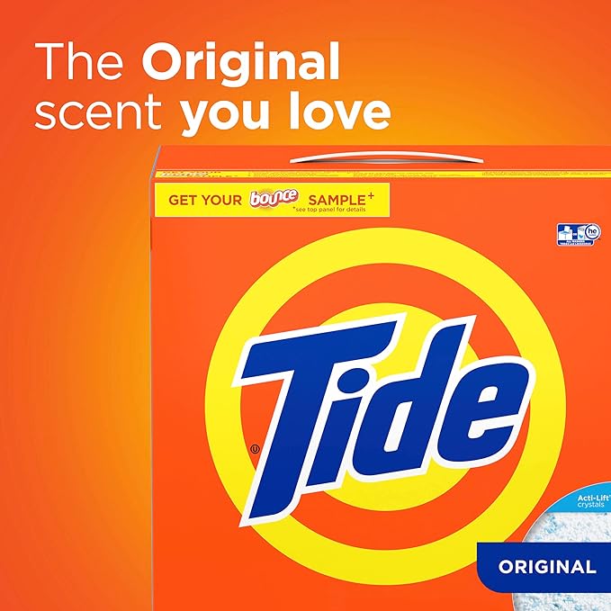 Tide Powder Laundry Detergent, Original Scent, 113 Loads, 143 oz