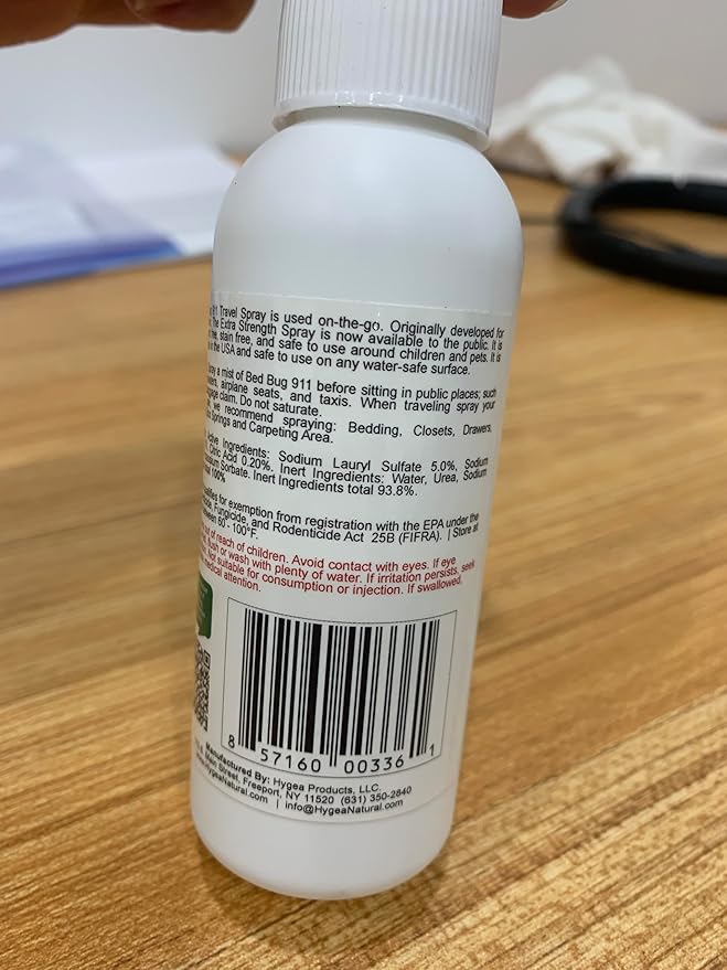 Hygea Natural Extra Strength Bed Bug & Mite Natural Travel Spray - TSA Approved Size - Child & Pet Friendly - Stain & Odor Free - for Hotel, Suitcase, Backpack, Shoes - 66% Stronger Formula(2pk, 3 oz)