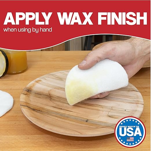 5" Non-Scratch Polishing Pad Hook & Loop Non-Woven Discs, Non-Abrasive Finishing Pads, Buff & Polish Finished Surfaces, Wood Oil & Wax Application, Orbital Sander Polishing Pad - 10 Pack (White)