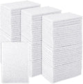 CONLI 100 PCS Scouring Pad Reusable Household White Scrubbing Pads for Cleaning, Multipurpose 6" x 4" Non Scratch Scrubbing Pads for Kitchen Dishes Pan Metal Grills