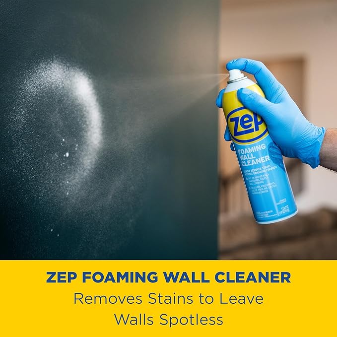 Zep Foaming Wall Cleaner - 18 oz (Case of 4) ZUFWC18 - Removes Stains Without Damaging Finishes