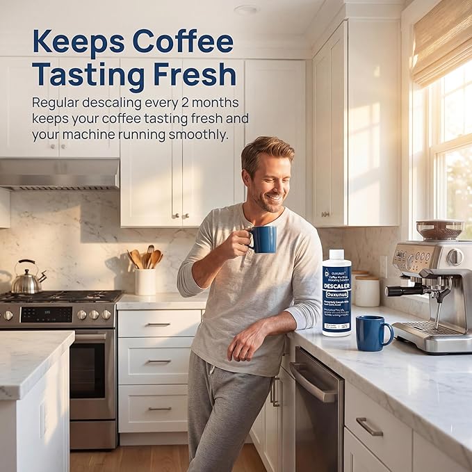 Descaling Solution for Coffee Machines, 500ml, Compatible with DeLonghi Fully Automatic Espresso Machines, Fits ECAM & ESAM Series, Powerful Limescale Remover,(5 Uses)