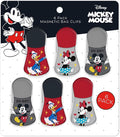 Disney Magnetic Chip Clips – Set of 6 Bag Clips for Food Storage - Mickey, Minnie, Lilo & Stitch, Winnie The Pooh – Durable Airtight Bag Chip Clips for Pantry & Fridge Use
