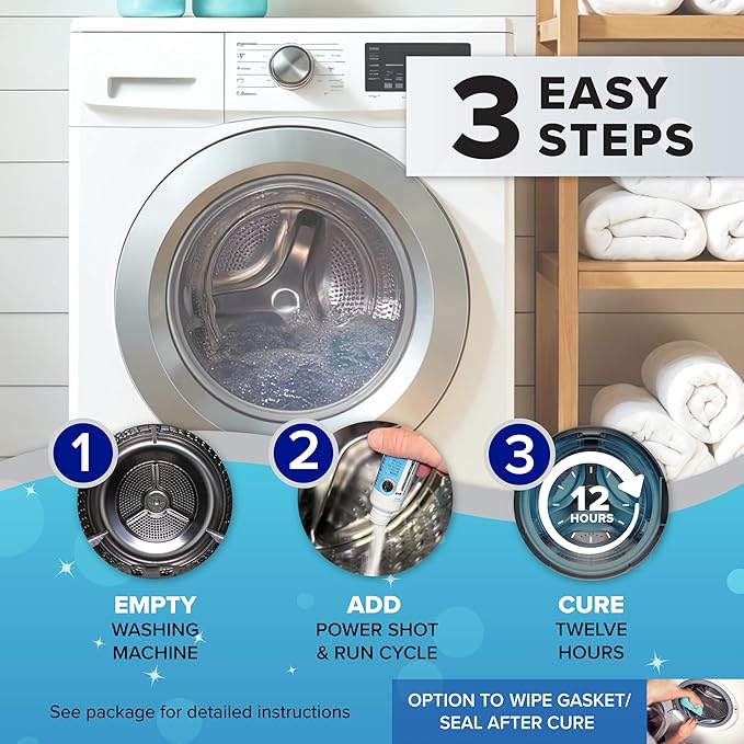 Lifeproof 4-IN-1 Washing Machine Cleaner - Up to 90 Days of Protection Against Odors & Grime (8-Pack, 1-Year Supply)