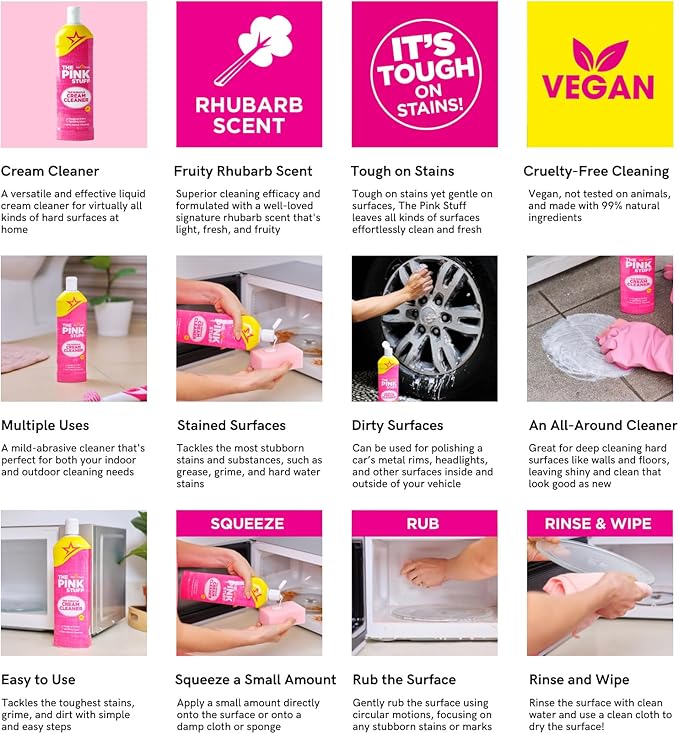 Stardrops - The Pink Stuff - The Miracle Cream Cleaner 16.91Fl Oz (Pack of 2)