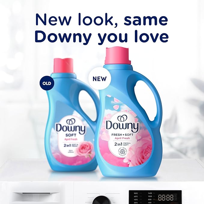 Downy Liquid Fabric Softener, April Fresh 2-in-1 Fresh & Soft, 140 Fl Oz, 190 Loads, Fabric Conditioner For Freshness And Softness
