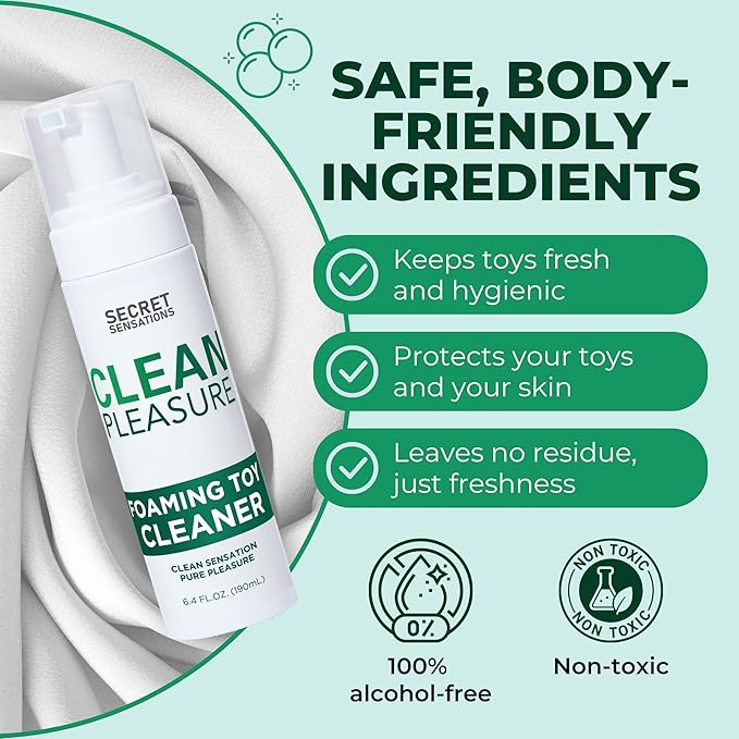 Toy Cleaner Foam 237ml (Pack of 2) – Gentle, Non-Irritating Formula for Adult Toy Hygiene – Safe and Effective Cleaning Solution