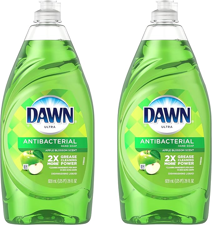 Dawn Ultra Antibacterial Hand Soap Apple Blossom Scent Dishwashing Liquid (2) 28 Ounce Bottles