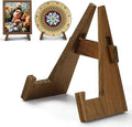 Wooden Plate Stand, 9 Inch Decorative Ornament Display Stand, Plate Holders for Displaying, Picture Frame Holder Stand, Cookbook Stand for Recipe Books, Photos & Collectibles