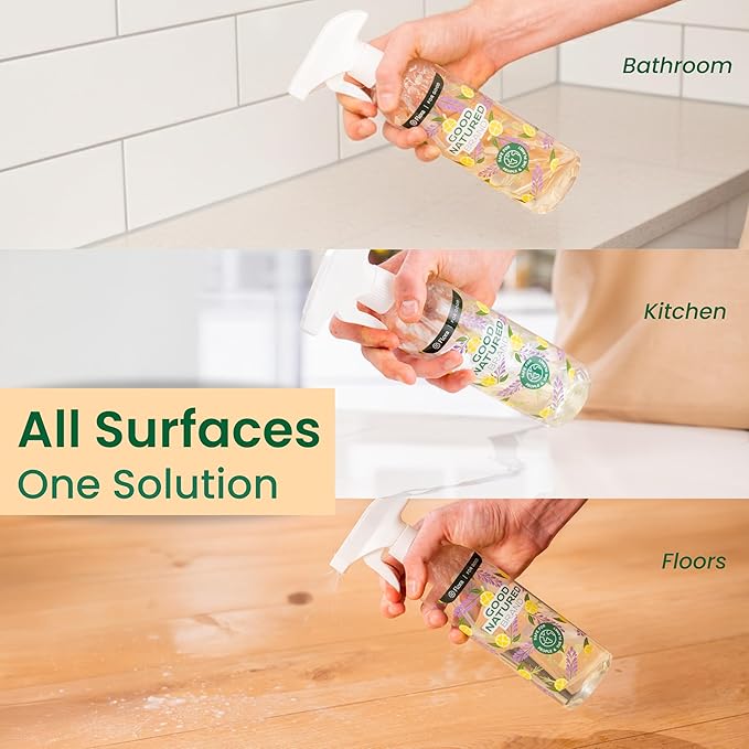 Good Natured Brand All-Purpose Cleaner Concentrate | 8oz makes 128oz | Orange Essential Oil | 16X Concentrated Natural Multi-Surface Cleaner
