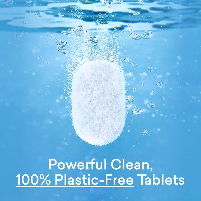 BLUELAND 100% Plastic-Free Dishwasher Detergent Tablets, 120 Count, Free & Clear, Eco-Friendly Dishwashing Pods, Natural, USDA Certified biobased