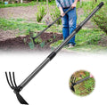 Lilyvane Garden Hoe, 2 in 1 Hand Hoe Garden Tools,45 Inch Long Handle,Garden Hoe and Cultivator for Weeding Cultivating Planting, Small Hand Rake Tiller for Flower Bed Gardening, Loosening Soil