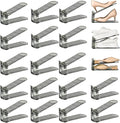 Shoe Slots Organizer, Clear Shoe Stacker, Adjustable Level Shoe Rack,Storage Space Saver for Sneakers Display (Grey Transparent, 20Pack)