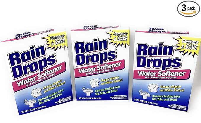 Rain Drops Water Softener, 42 Ounce (Pack of 3)