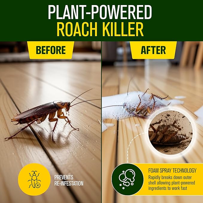 Green Guard Pest Control Spray - Indoor & Outdoor Killer of Ants, Roaches, Spiders & Other Crawling Insects, Safe Around Children & Pets, Plant-Based, Pleasant Scent (Lemongrass Blast, 32 oz)