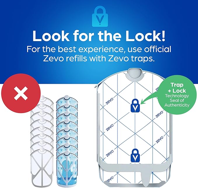 Zevo Flying Insect Refills for Indoor Light Trap: 12 Light Trap Refill Cartridges Capture Fruit Flies, Gnats and Houseflies (12 Cartridges)