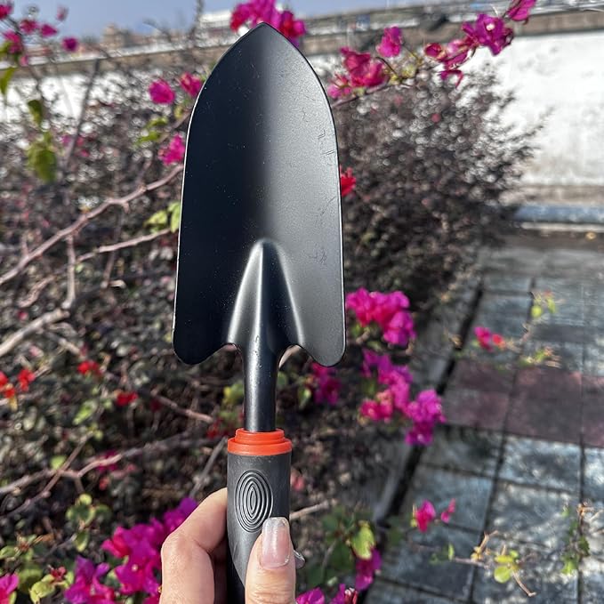 Bend-Proof Garden Trowel - Heavy Duty Polished Stainless Steel - Rust Resistant Oversized Garden Hand Shovel for Quicker Work - Digs Through Rocky/Heavy soils - Comfort Grip (1)