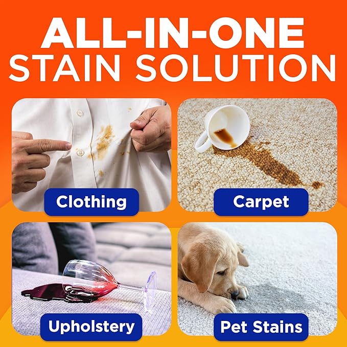 Tide Laundry Stain Remover Spray with Oxi | Stain Remover for Clothes, Carpet, Upholstery, Pet Bedding | Stain Treater Spray for Tough Stains from Wine, Coffee, Grease | 22 Fl Oz (Pack of 2) & 3 Fl Oz