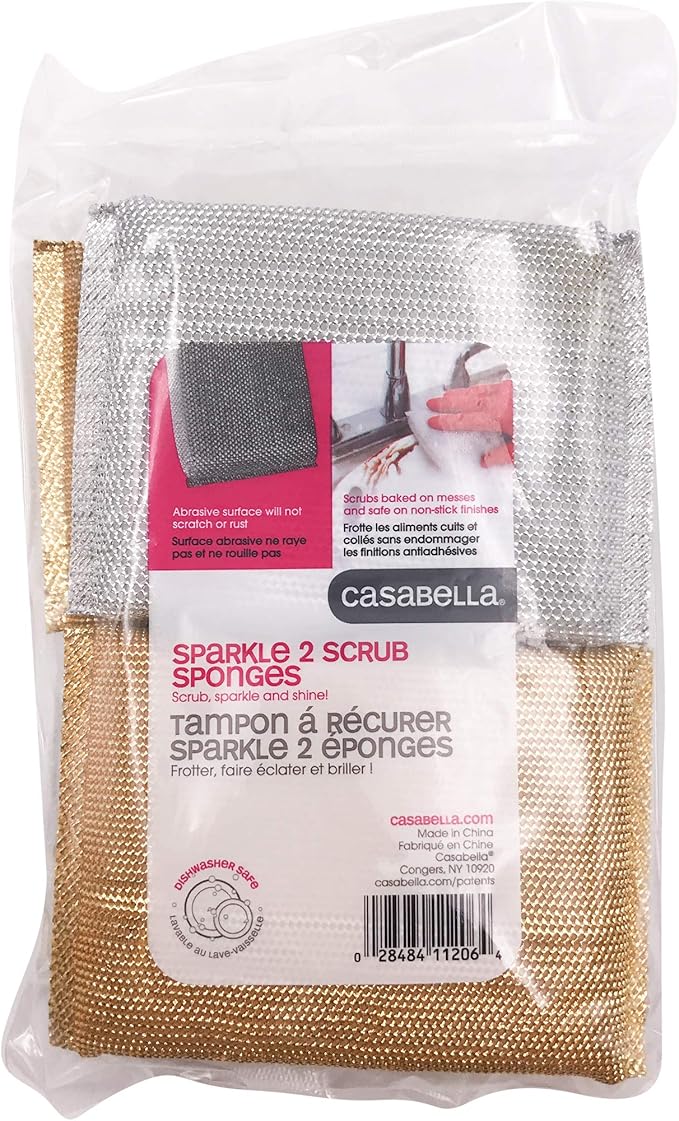 Casabella Sparkle Scrub Sponge, (Pack of 48)